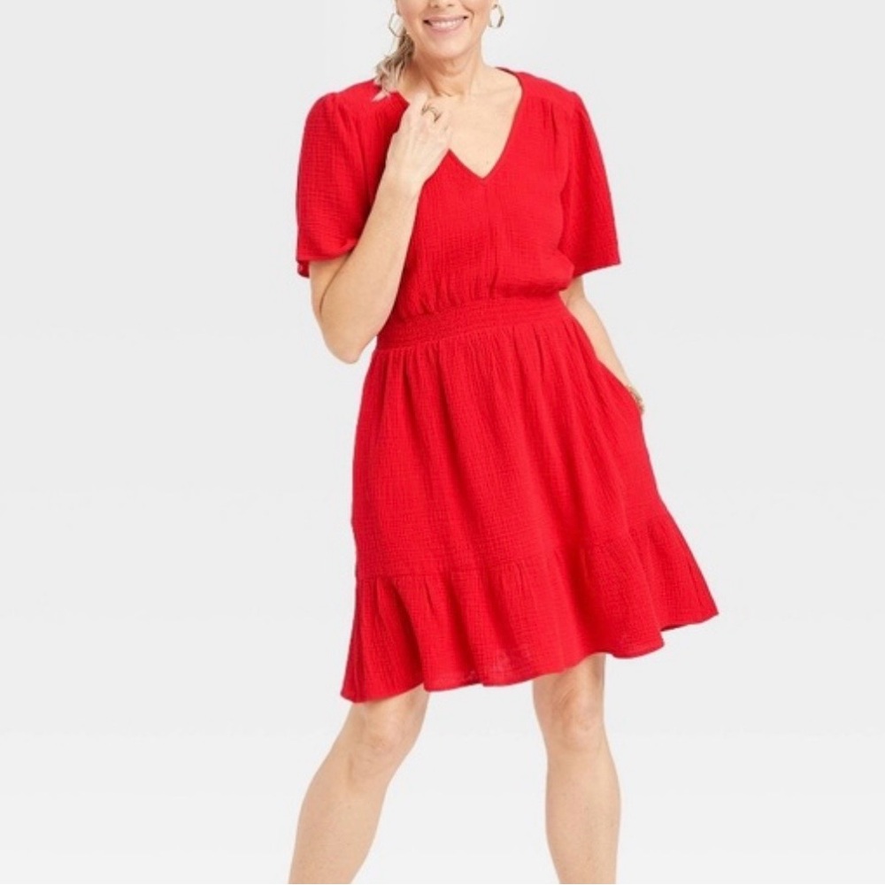 Knox Rose Vibrant Red Mini Dress